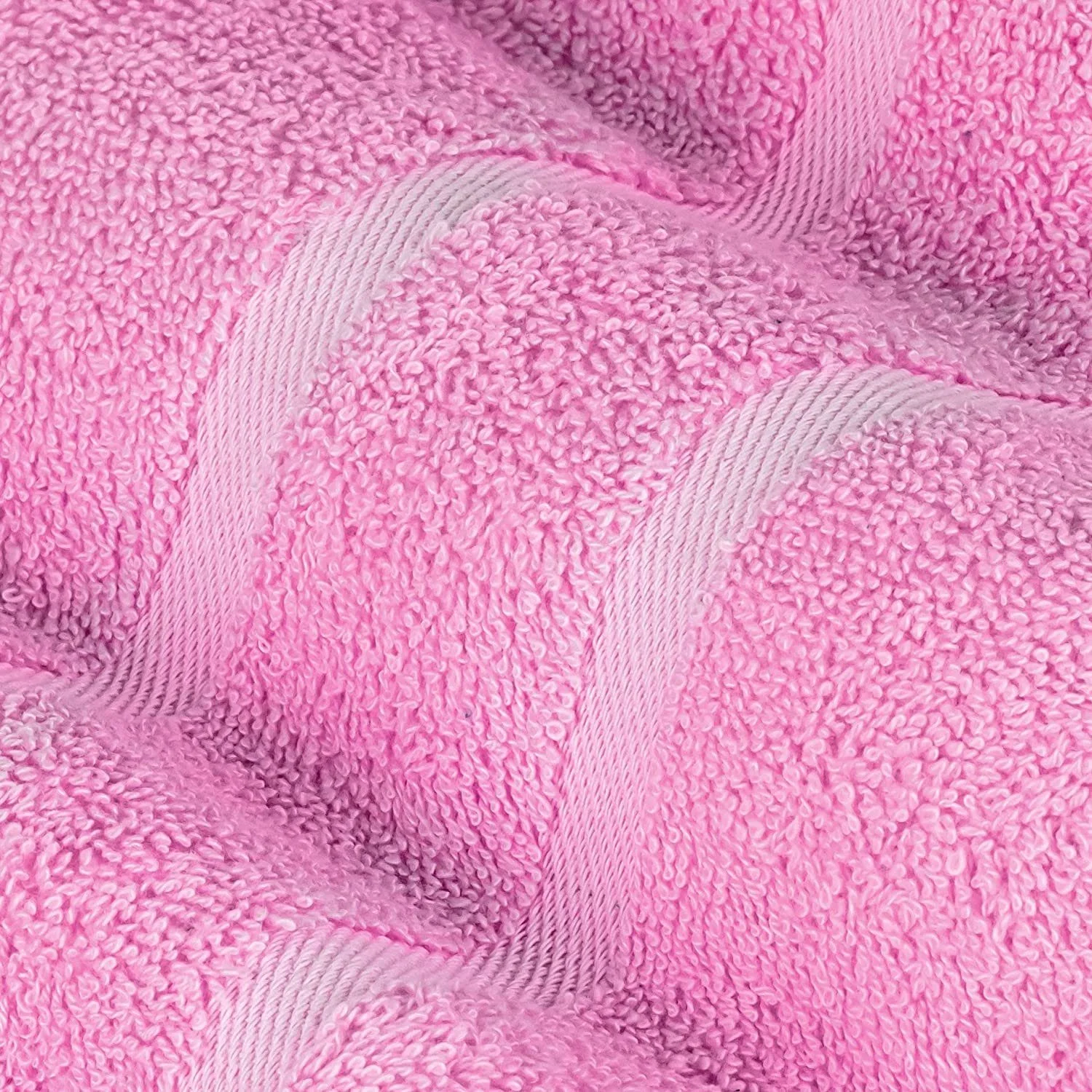 STICKANDSHINE Frottee-Handtücher – Rosa, 100% Baumwolle, 500 g/m²